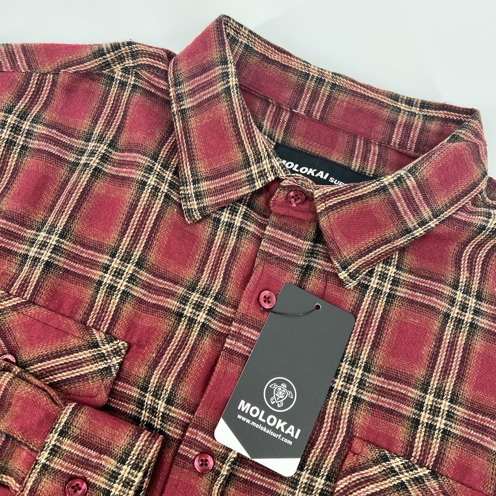 NEW Molokai Surf Co Light Flannel Shirt - Men's Size XL - New with Tags